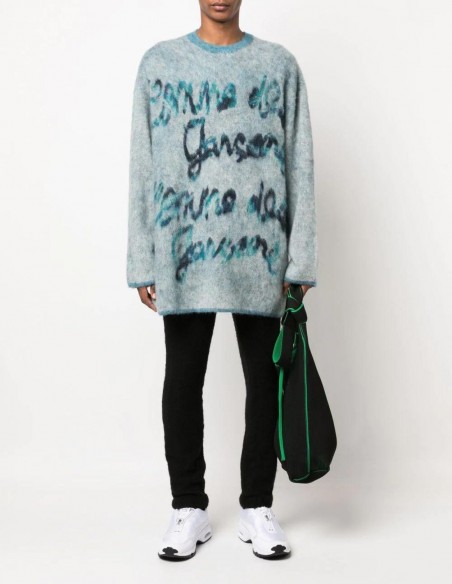 Blue oversized mohair jumper COMME DES GARÇONS HOMME PLUS - FW22