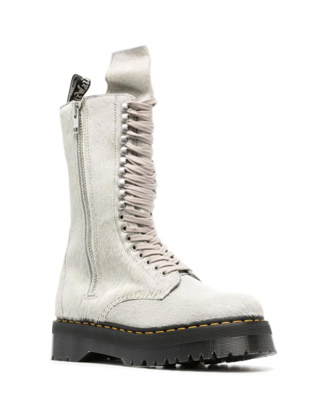 Perceptueel zanger verachten Rick Owens x Dr Martens grey boots made in leather and pony hair FW22