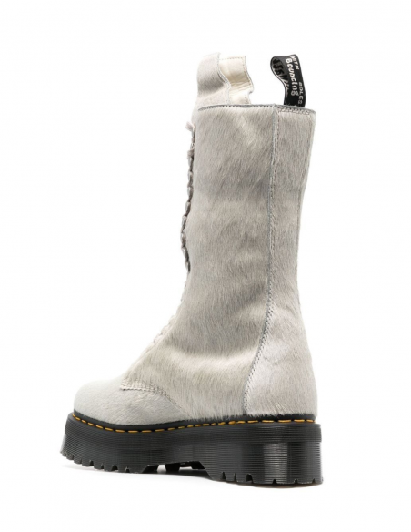 Perceptueel zanger verachten Rick Owens x Dr Martens grey boots made in leather and pony hair FW22
