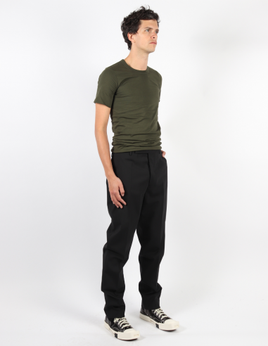 Pantalon RICK OWENS "Astaire" à plis en noir - Automne/ Hiver 2022