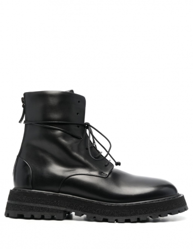 MARSELL laced-up and notched ankle boots in black fall-winter 2022