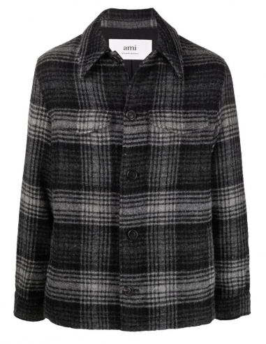 AMI PARIS checked overshirt in wool fall-winter 2022