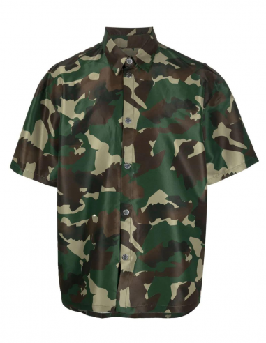 HERON PRESTON short-sleeved polyester shirt with camouflage pattern - Fall/ Winter 2022