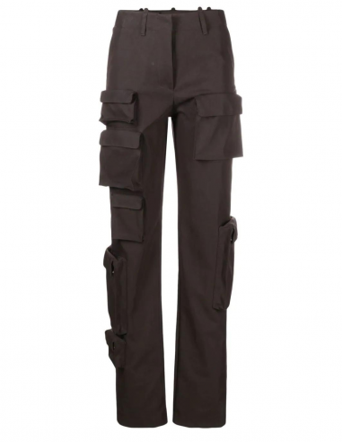 OFF-WHITE multi pockets cargo pants in brown - Fall/ Winter 2022