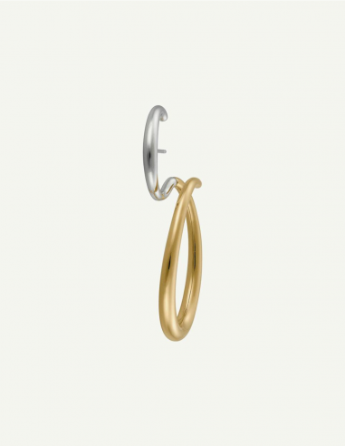 CHARLOTTE CHESNAIS "Delta" earring in vermeil and silver