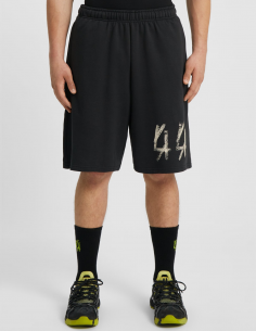 Short de jogging noir 44 LABEL GROUP à logo éraflé - Printemps/ Eté 2023