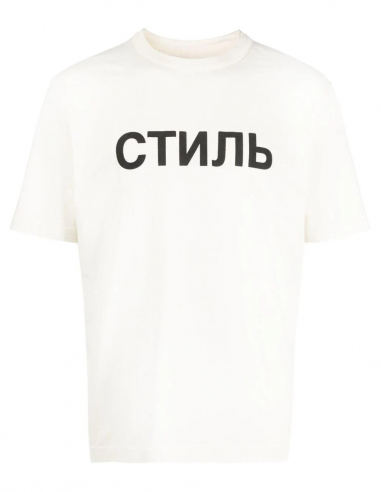 HERON PRESTON CTNMB Cyrillic logo t-shirt in white - Fall/ Winter 2022