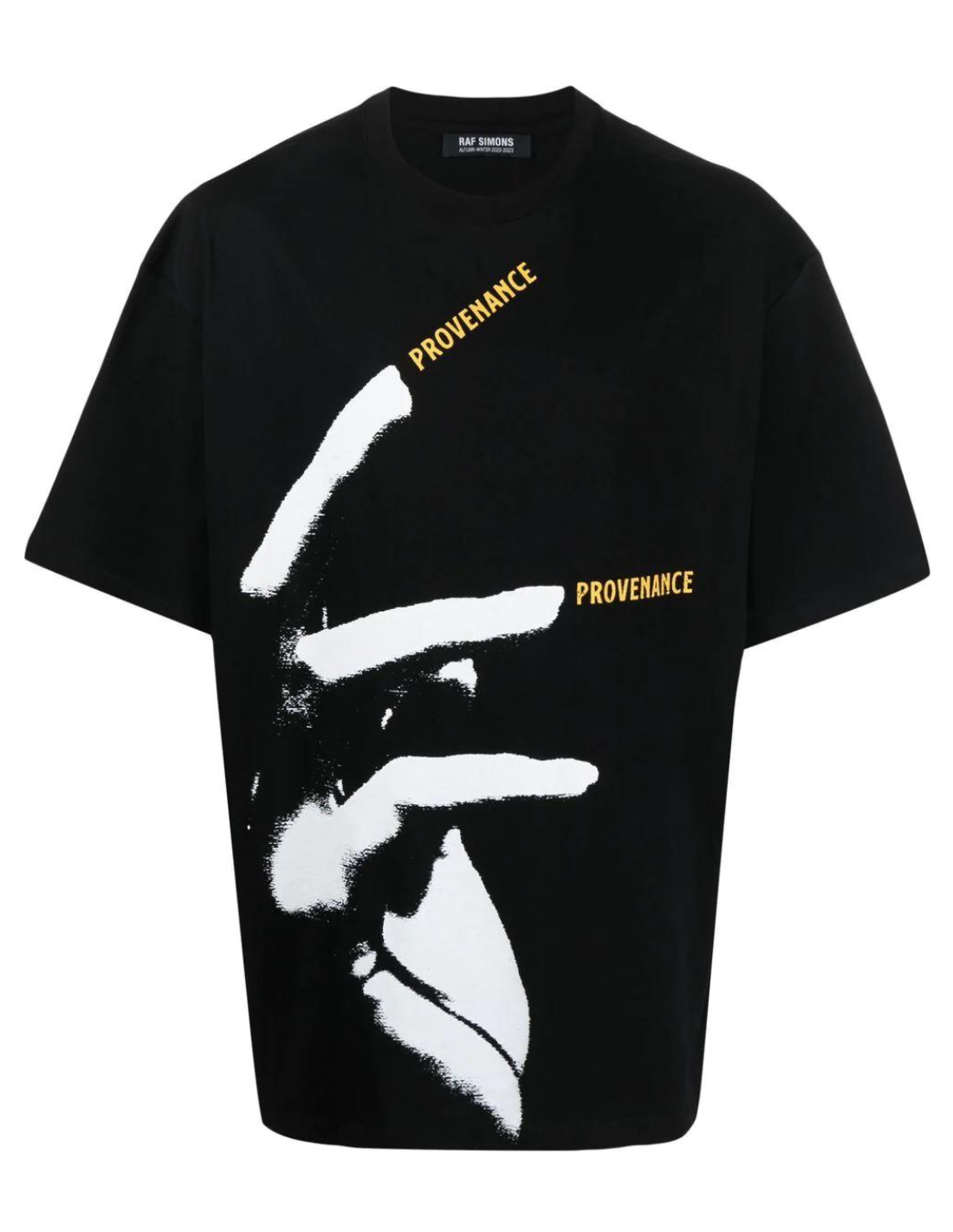 RAF SIMONS t-shirt with and "provenance" prints -