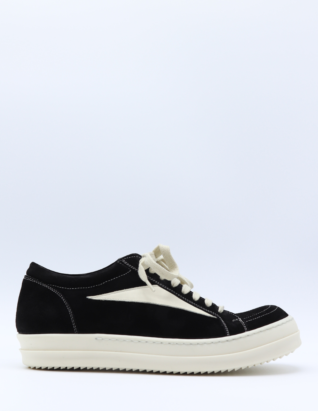 perler skrig Lily RICK OWENS "Vintage" two-tone low top sneakers in suede - black