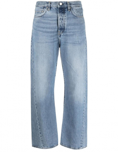 TOTEME "Twisted seam" high-waist jeans in "Worn blue" spring - summer 2023