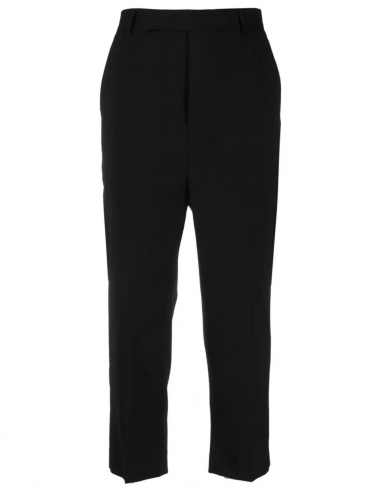 RICK OWENS "Astaire" cropped trousers in black wool - Spring/ Summer 2023