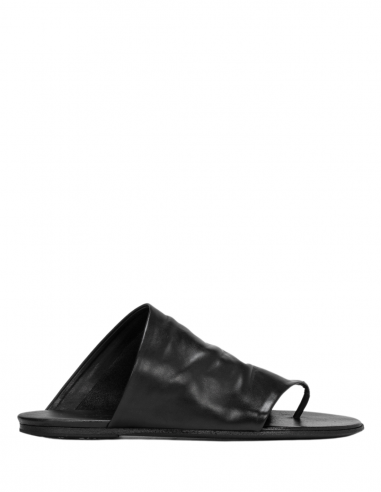 MARSELL "Arsella" flip-flops in black leather - SS23
