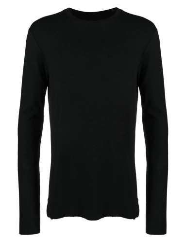 THOM KROM long sleeves black tee-shirt in cotton and rayon - SS23