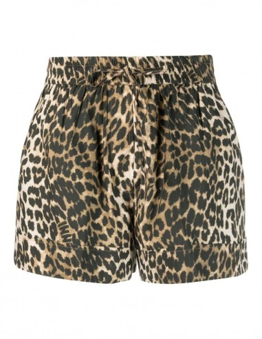 Ganni leopard-printed shorts ss23