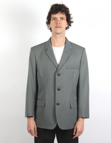 Maison margiela fitted-cut blazer jacket in green