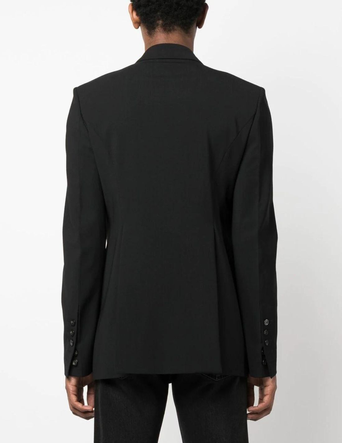 Rick Owens black blazer jacket with back openings for men from the ss23 ...