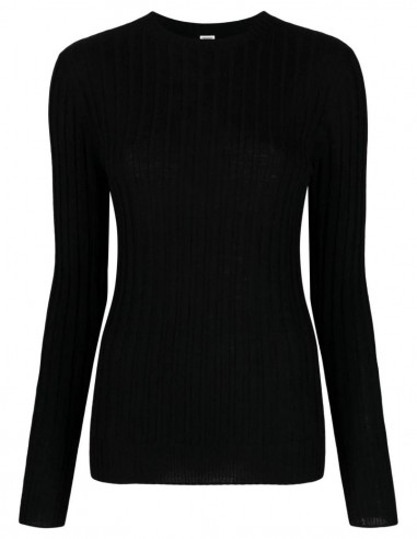 Pull chaussette Toteme à col rond noir