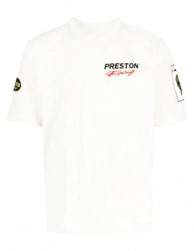 HERON PRESTON "Preston Racing" printed white tee-shirt with round collar - Spring/ Summer 2023