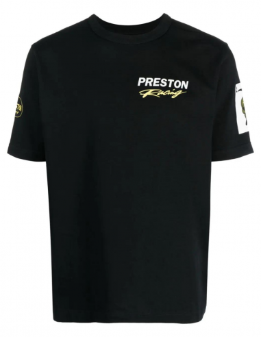 HERON PRESTON "Preston Racing" printed black tee-shirt with round collar - Spring/ Summer 2023