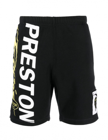 HERON PRESTON "Preston Racing" track-shorts in black - Spring/ Summer 2023
