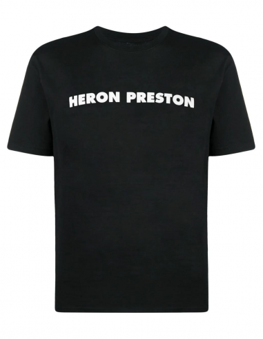 HERON PRESTON "This Is Not Print" printed black tee-shirt - Spring/ Summer 2023