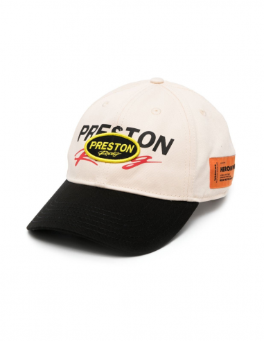 HERON PRESTON "Preston Racing" off-white cap - Spring/ Summer 2023