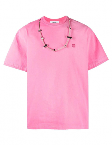 AMBUSH stitched necklace pink tee-shirt - Spring/ Summer 2023