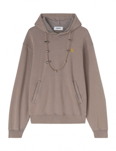 AMBUSH necklace detail hoodie in grey - Spring/ Summer 2023