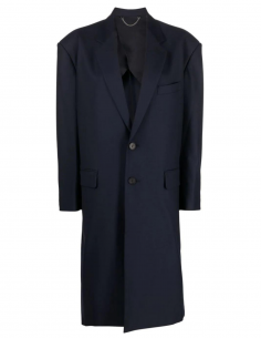 Oversized single breasted coat navy
