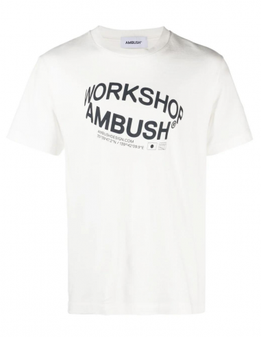 Tee-shirt AMBUSH blanc imprimé "Workshop" - Printemps/ Eté 2023