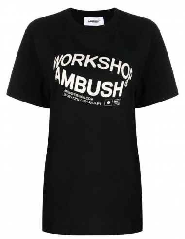 Tee-shirt AMBUSH noir imprimé "Workshop" - Printemps/ Eté 2023
