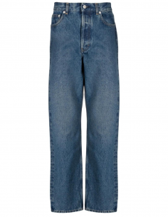 Regular mid-waist jeans - blue