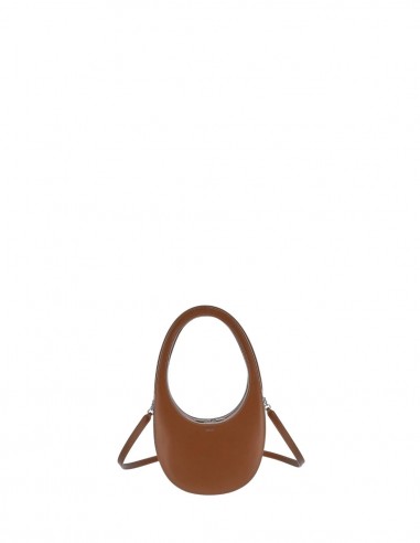 Mini sac COPERNI "Swipe" à bandoulière en cuir marron - Printemps/ Eté 2023