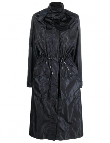 OFF-WHITE long black rain coat with "Arrow" logo - Spring/ Summer 2023