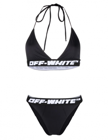 Bikini deux pièces OFF-WHITE noir à logo - Printemps/ Eté 2023