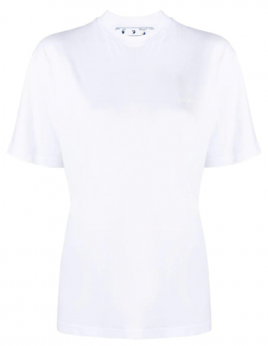 OFF-WHITE oversized white tee-shirt with rear diagonals printed - Spring/ Summer 2023