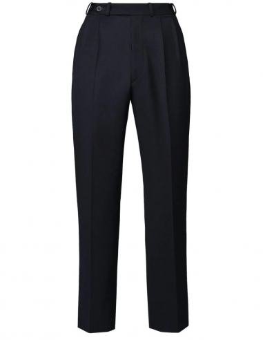 MAISON MARGIELA dart fitted suit pants in blue wool gabardine - Spring/ Summer 2023