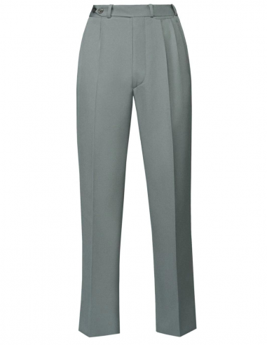 MAISON MARGIELA dart fitted suit pants in green wool gabardine - Spring/ Summer 2023
