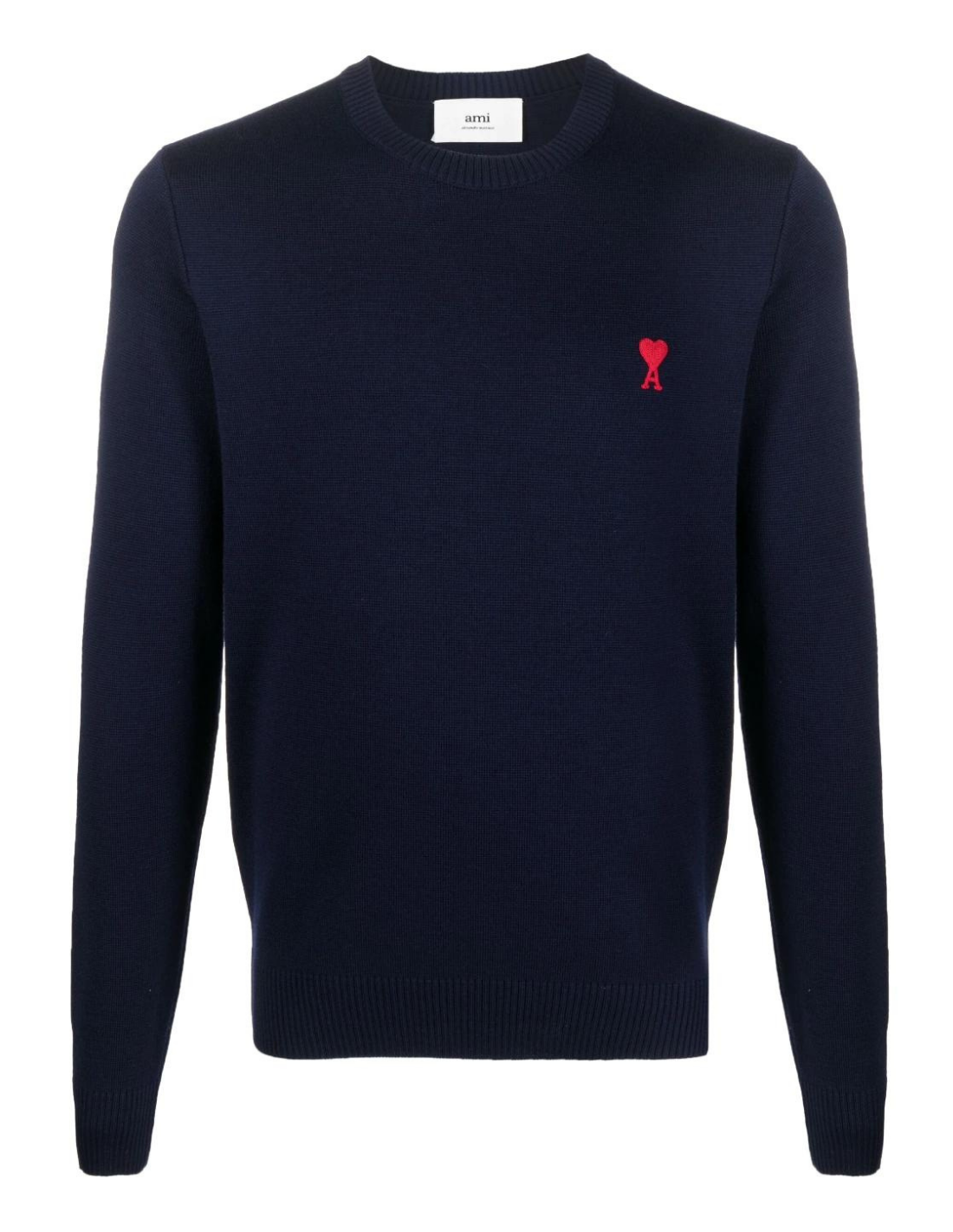 Pull Ami Paris à col rond au logo "Ami de cœur" bleu