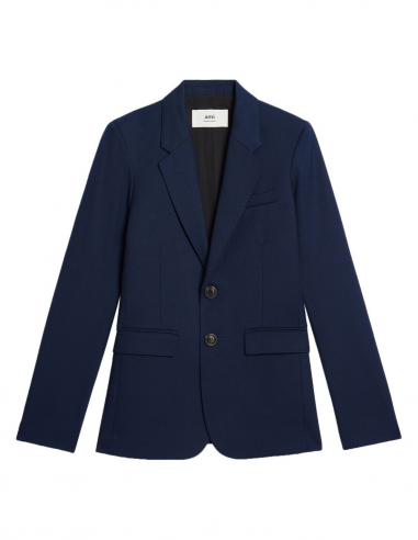 AMI PARIS wool fitted blazer jacket in blue - Spring/ Summer 2023