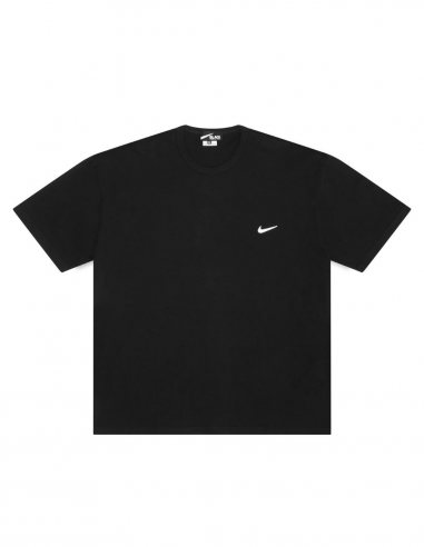 CDG X NIKE black tee with chest swoosh