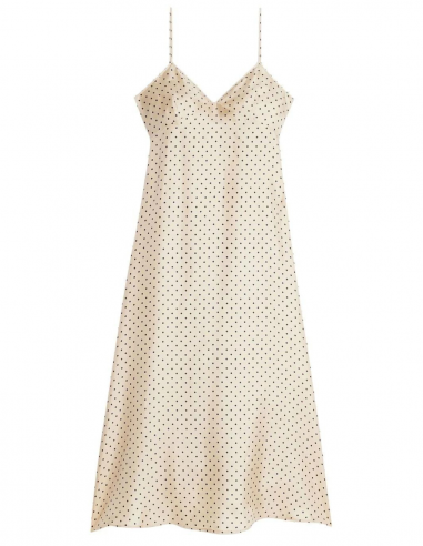 AMI PARIS polka dots long silk slip dress - Spring/ Summer 2023