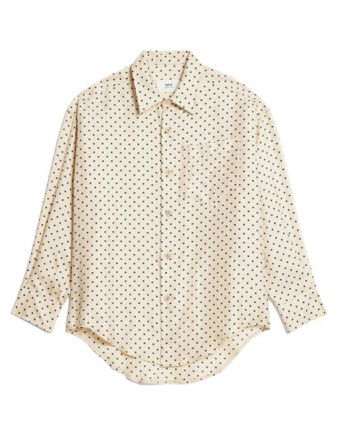 AMI PARIS Boxy polka dots shirt in silk - Spring/ Summer 2023