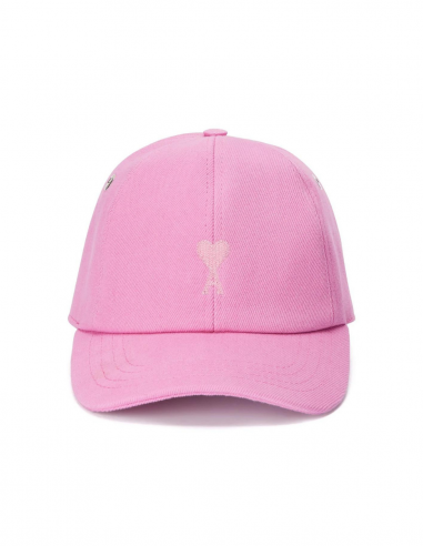 AMI PARIS cap with tone-on-tone "Ami de coeur" logo in pink - Spring/ Summer 2023