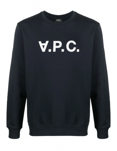 Sweat à col rond APC navy à logo poitrine - Printemps/ Eté 2023