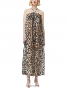 Robe Bandeau Leopard Fluide