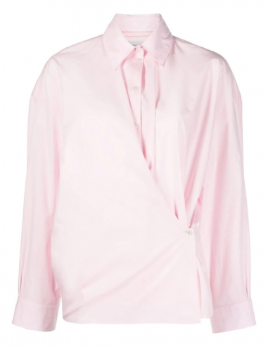 LEMAIRE "Twisted" shirt in pink cotton poplin - Spring/ Summer 2023 - Women