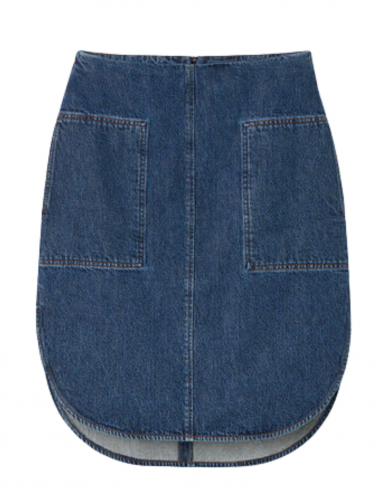 TOTEM denim skirt with contrasting stitches - Fall/ Winter 2023