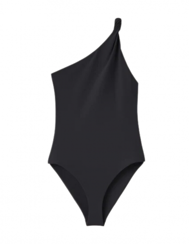 TOTEME asymmetrical one piece swim suit in black - Fall/ Winter 2023