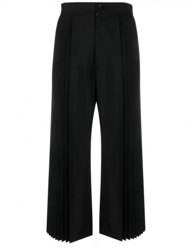 Pantalon noir JUNYA WATANABE plissé et fendu - Printemps/ Eté 2023